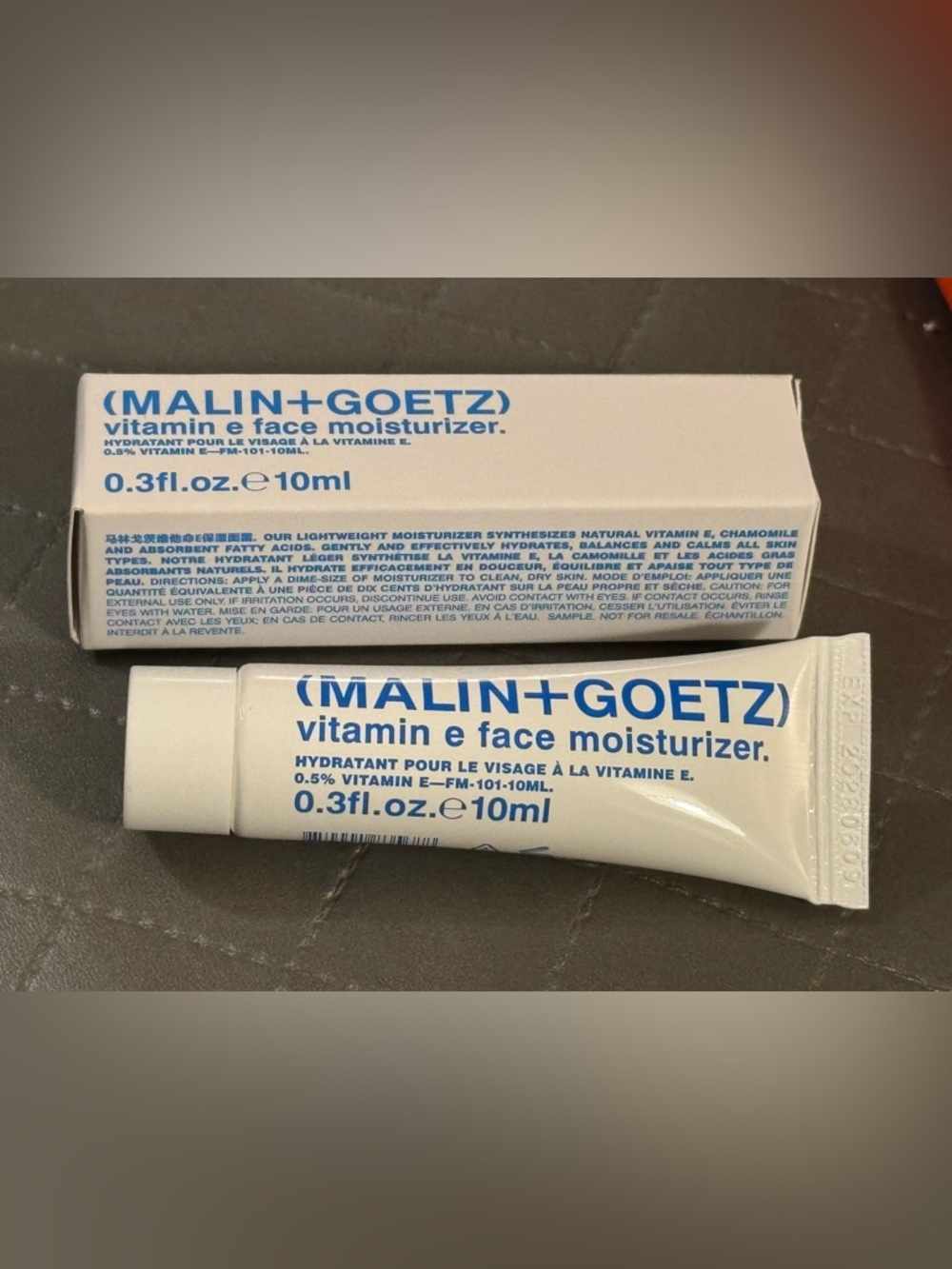 MALIN+GOETZ Vitamin E Face Moisturizer — White (10ml):Light,Fresh & Non greasy